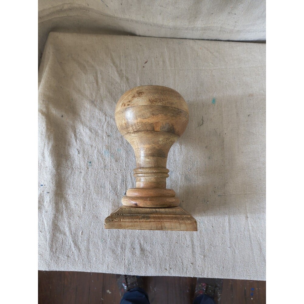Vintage Handmade Wooden Hand-Turned Cup / Vase 8" Tall, 5" Diameter